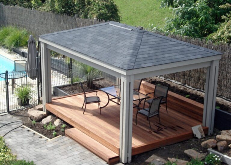 Gazebo roof upgrade Before and after gazebo roof upgrade